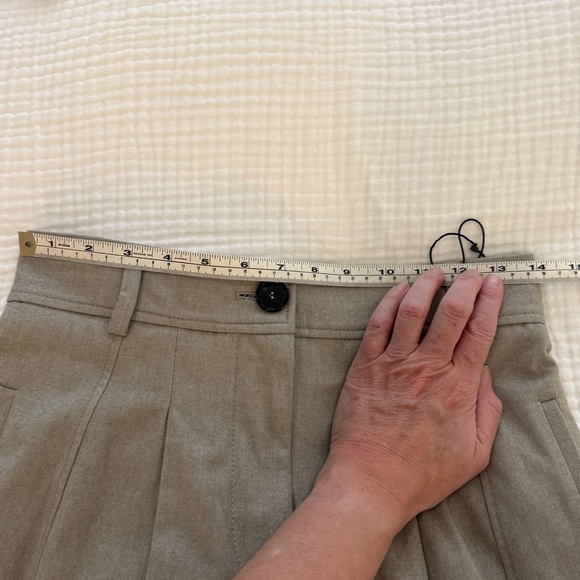 NEW Zara XS Beige Gray Cropped Barrel Balloon Pants - Picture 7 of 8